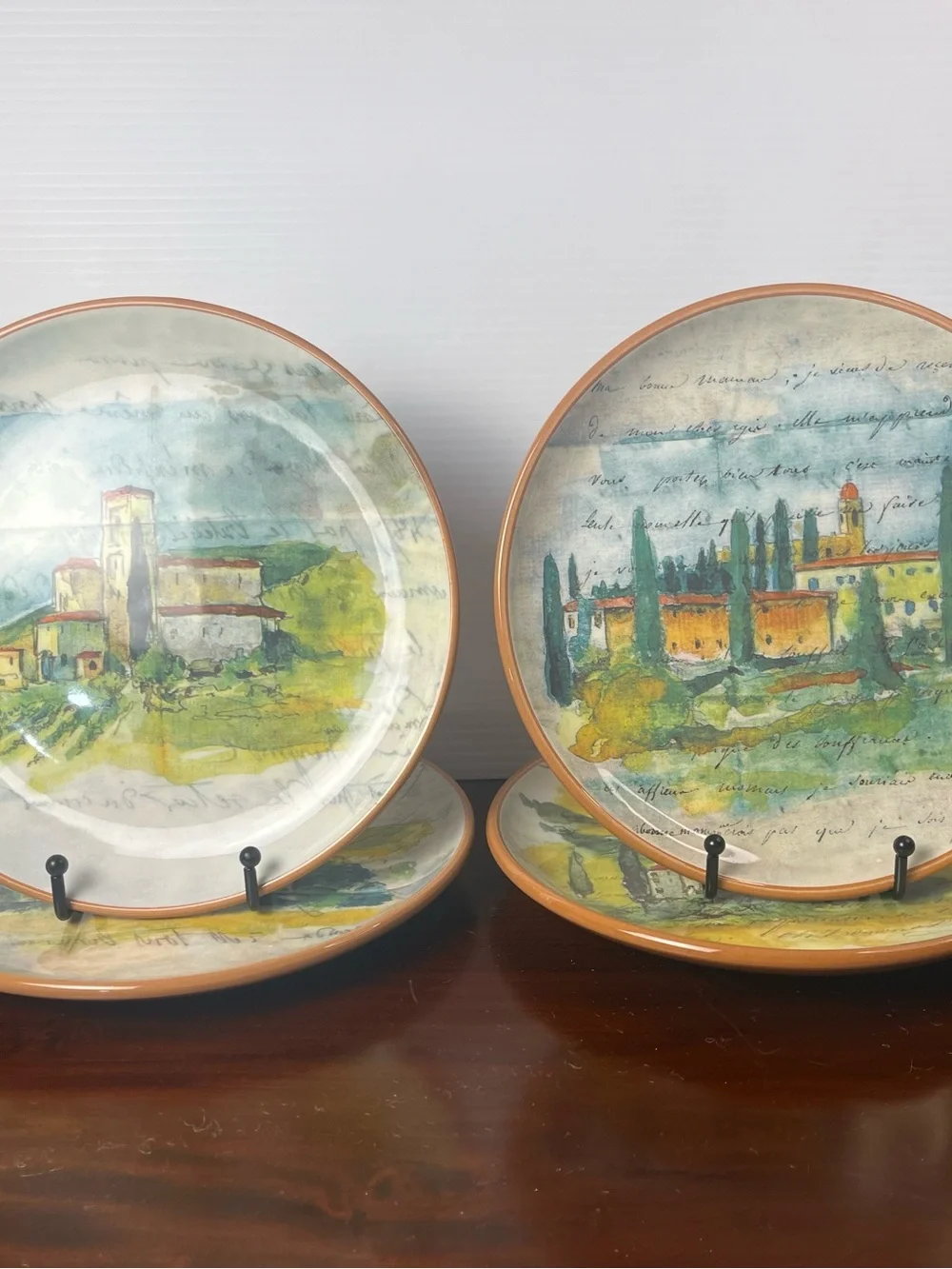 Williams Sonoma Paysage Salad Dessert Bowl (Deep) by Marc Lacaze Set Of 4 10inch